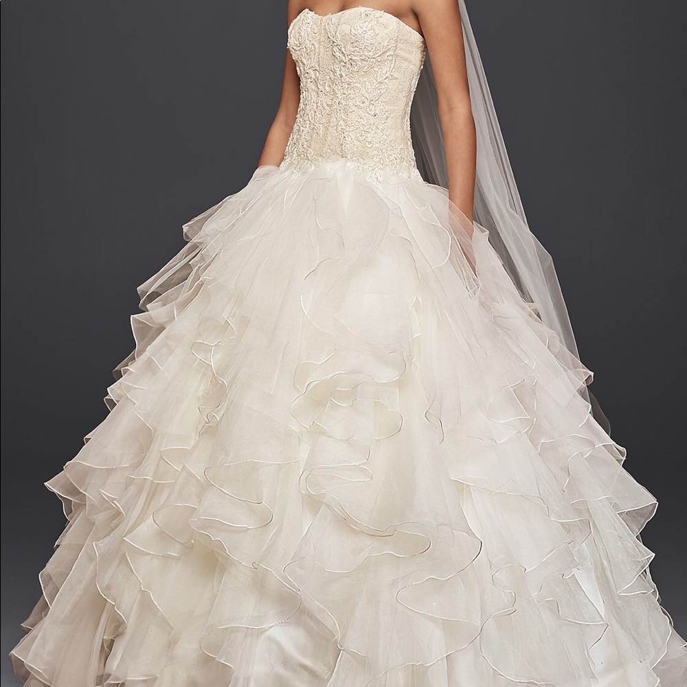 Beautiful ballroom wedding gown by Oleg Cassini